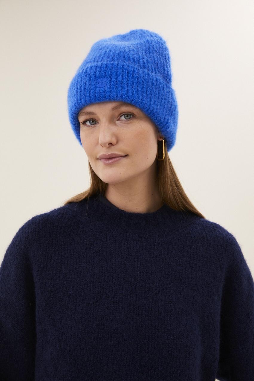 By-Bar Logo Beanie Kingsblue unisex Mütze Mohair royalblau